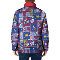 Filipino Maligayang Pasko Padded Jacket Pacific Patchwork Xmas Vibes LT9 - Polynesian Pride