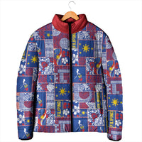 Filipino Maligayang Pasko Padded Jacket Pacific Patchwork Xmas Vibes LT9 - Polynesian Pride