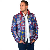 Filipino Maligayang Pasko Padded Jacket Pacific Patchwork Xmas Vibes LT9 - Polynesian Pride