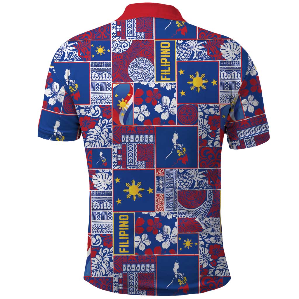 Filipino Maligayang Pasko Polo Shirt Pacific Patchwork Xmas Vibes LT9 - Polynesian Pride