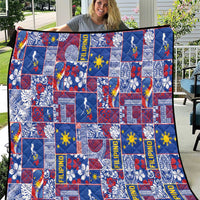 Filipino Maligayang Pasko Quilt Pacific Patchwork Xmas Vibes LT9 Blue - Polynesian Pride