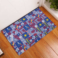 Filipino Maligayang Pasko Rubber Doormat Pacific Patchwork Xmas Vibes LT9 - Polynesian Pride