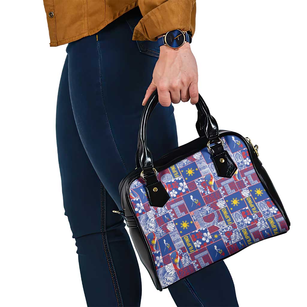 Filipino Maligayang Pasko Shoulder Handbag Pacific Patchwork Xmas Vibes LT9 - Polynesian Pride