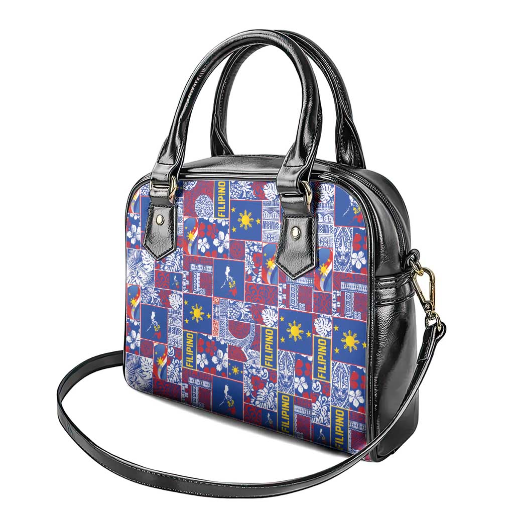 Filipino Maligayang Pasko Shoulder Handbag Pacific Patchwork Xmas Vibes LT9 - Polynesian Pride
