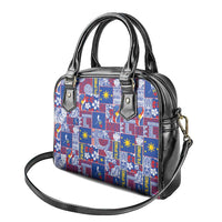Filipino Maligayang Pasko Shoulder Handbag Pacific Patchwork Xmas Vibes LT9 - Polynesian Pride