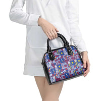 Filipino Maligayang Pasko Shoulder Handbag Pacific Patchwork Xmas Vibes LT9 - Polynesian Pride