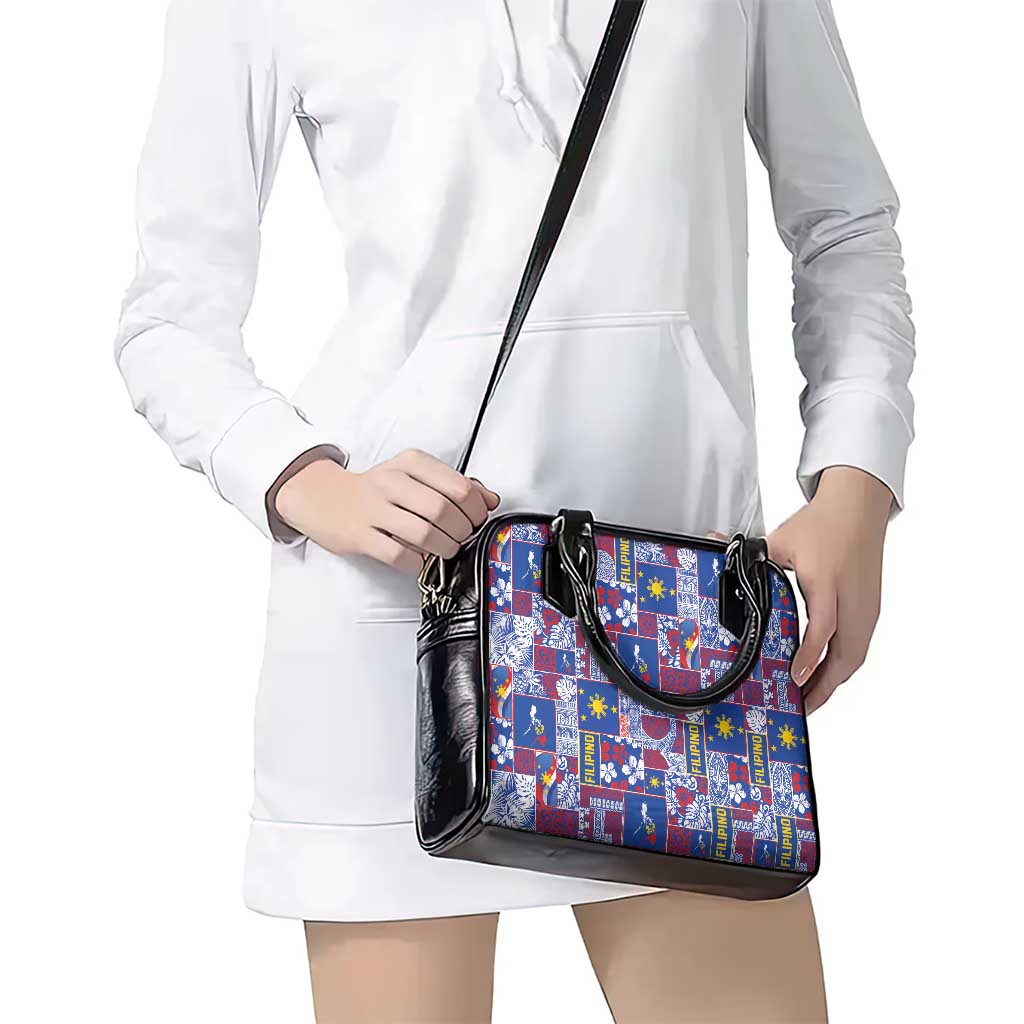 Filipino Maligayang Pasko Shoulder Handbag Pacific Patchwork Xmas Vibes LT9 - Polynesian Pride