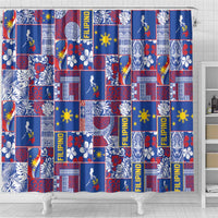 Filipino Maligayang Pasko Shower Curtain Pacific Patchwork Xmas Vibes LT9 - Polynesian Pride