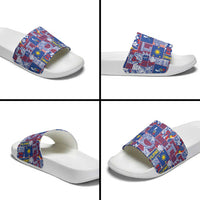 Filipino Maligayang Pasko Slide Sandals Pacific Patchwork Xmas Vibes LT9 - Polynesian Pride