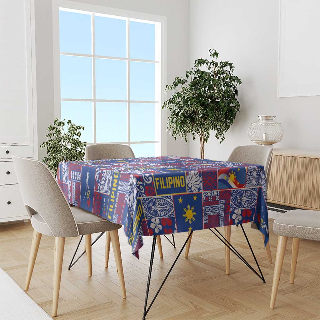 Filipino Maligayang Pasko Tablecloth Pacific Patchwork Xmas Vibes LT9 - Polynesian Pride