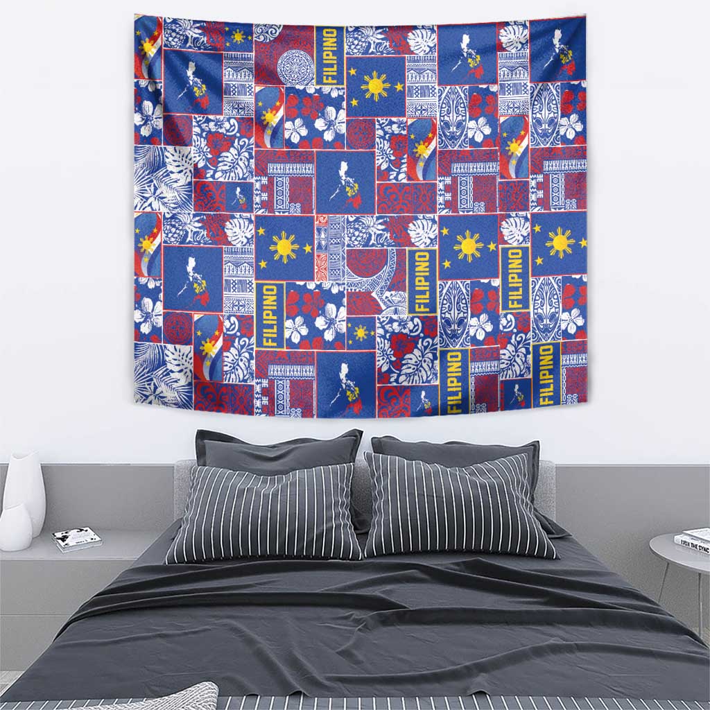 Filipino Maligayang Pasko Tapestry Pacific Patchwork Xmas Vibes LT9 - Polynesian Pride