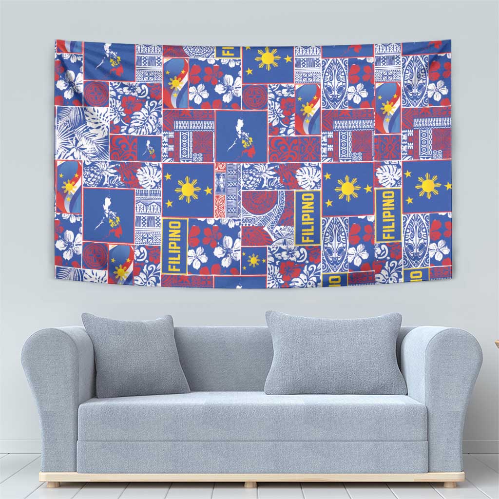 Filipino Maligayang Pasko Tapestry Pacific Patchwork Xmas Vibes LT9 - Polynesian Pride