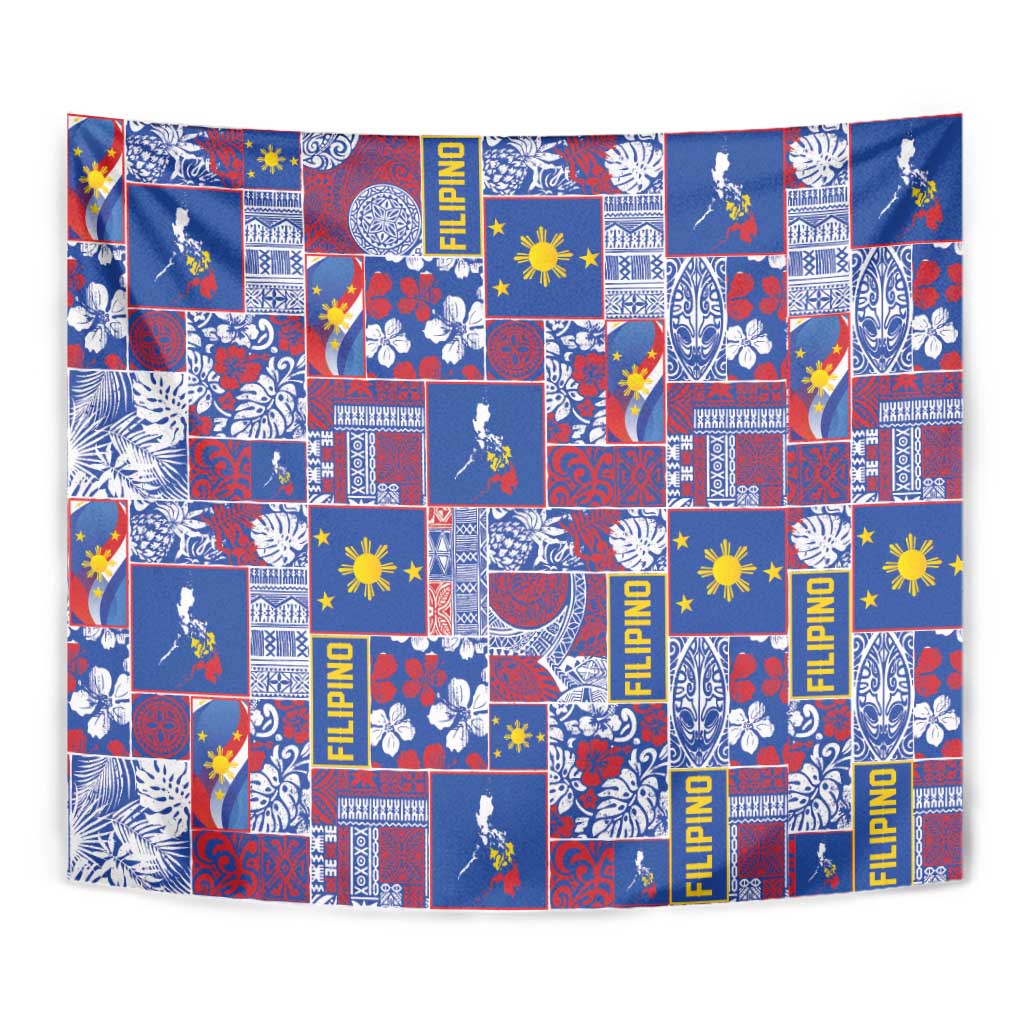 Filipino Maligayang Pasko Tapestry Pacific Patchwork Xmas Vibes LT9 - Polynesian Pride