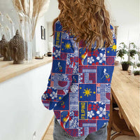 Filipino Maligayang Pasko Women Casual Shirt Pacific Patchwork Xmas Vibes LT9 - Polynesian Pride