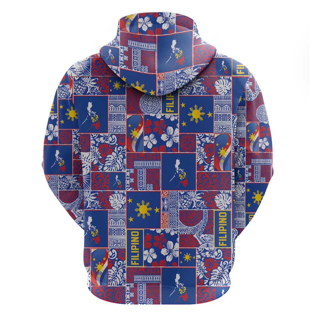 Filipino Maligayang Pasko Zip Hoodie Pacific Patchwork Xmas Vibes LT9 - Polynesian Pride