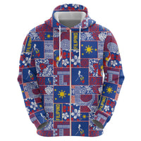 Filipino Maligayang Pasko Zip Hoodie Pacific Patchwork Xmas Vibes LT9 - Polynesian Pride