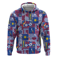 Filipino Maligayang Pasko Zip Hoodie Pacific Patchwork Xmas Vibes LT9 Pullover Hoodie Blue - Polynesian Pride
