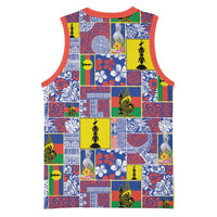 New Caledonia Joyeux Noel Basketball Jersey Pacific Patchwork Xmas Vibes LT9 - Polynesian Pride