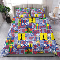 New Caledonia Joyeux Noel Bedding Set Pacific Patchwork Xmas Vibes LT9 - Polynesian Pride