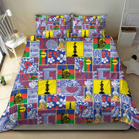 New Caledonia Joyeux Noel Bedding Set Pacific Patchwork Xmas Vibes LT9 - Polynesian Pride