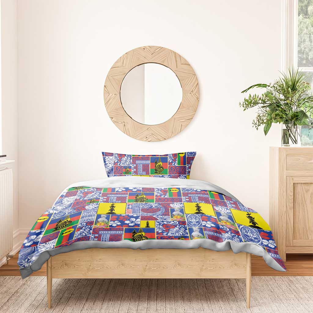 New Caledonia Joyeux Noel Bedding Set Pacific Patchwork Xmas Vibes LT9 - Polynesian Pride