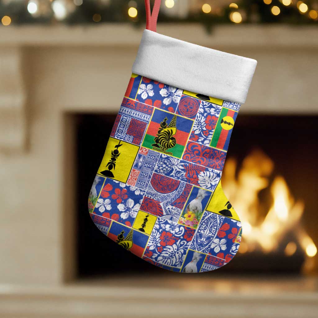 New Caledonia Joyeux Noel Christmas Stocking Pacific Patchwork Xmas Vibes LT9 Set of 2 Blue - Polynesian Pride