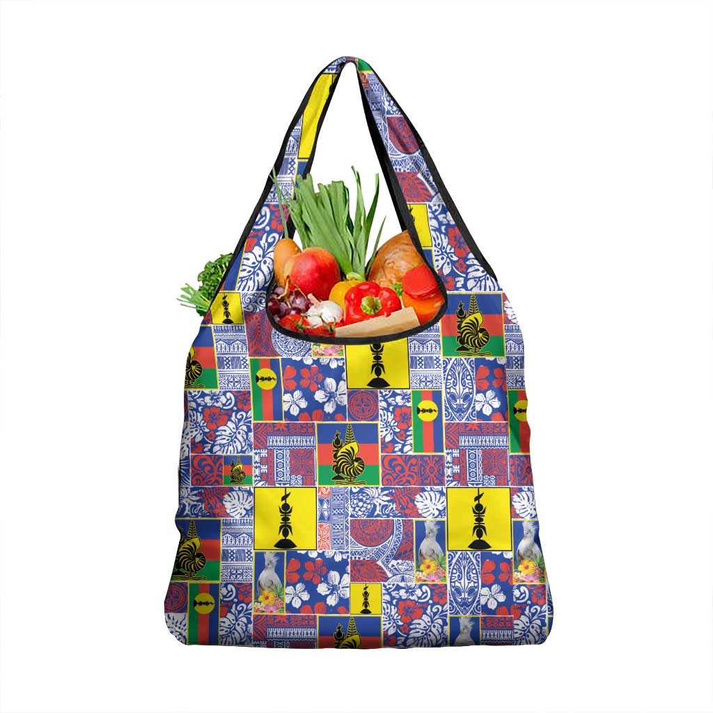 New Caledonia Joyeux Noel Grocery Bag Pacific Patchwork Xmas Vibes LT9 1-pack One Size Blue - Polynesian Pride