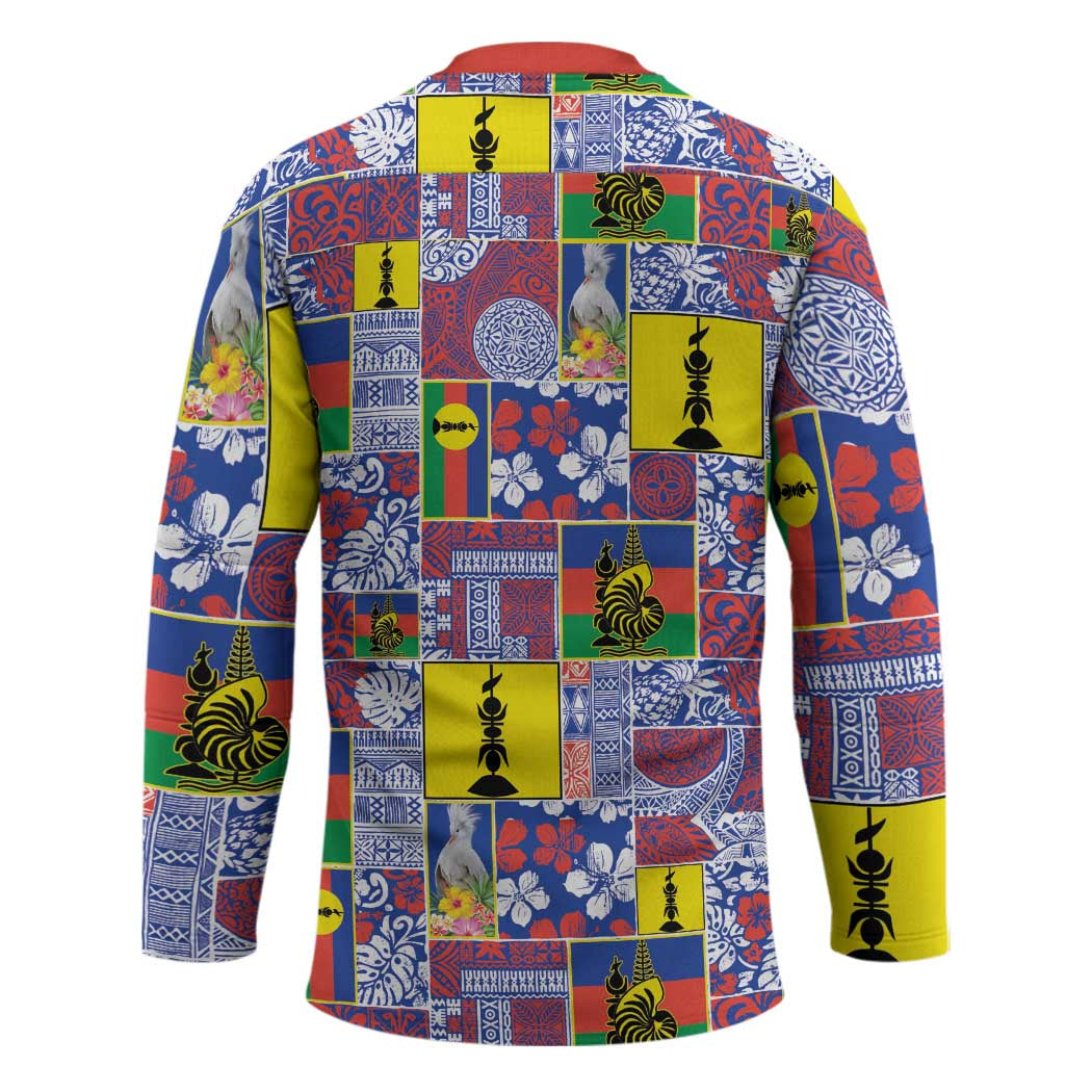 New Caledonia Joyeux Noel Hockey Jersey Pacific Patchwork Xmas Vibes LT9 - Polynesian Pride