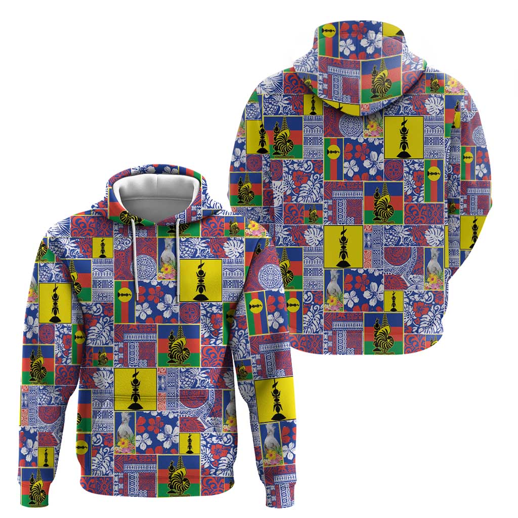 New Caledonia Joyeux Noel Hoodie Pacific Patchwork Xmas Vibes LT9 - Polynesian Pride
