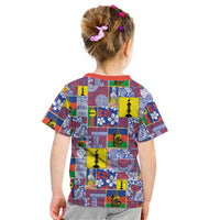 New Caledonia Joyeux Noel Kid T Shirt Pacific Patchwork Xmas Vibes LT9 - Polynesian Pride