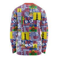 New Caledonia Joyeux Noel Long Sleeve Shirt Pacific Patchwork Xmas Vibes LT9 - Polynesian Pride