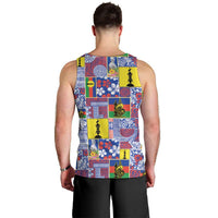 New Caledonia Joyeux Noel Men Tank Top Pacific Patchwork Xmas Vibes LT9 - Polynesian Pride