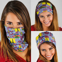 New Caledonia Joyeux Noel Neck Gaiter Pacific Patchwork Xmas Vibes LT9 - Polynesian Pride
