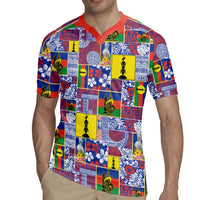 New Caledonia Joyeux Noel Rugby Jersey Pacific Patchwork Xmas Vibes LT9 - Polynesian Pride