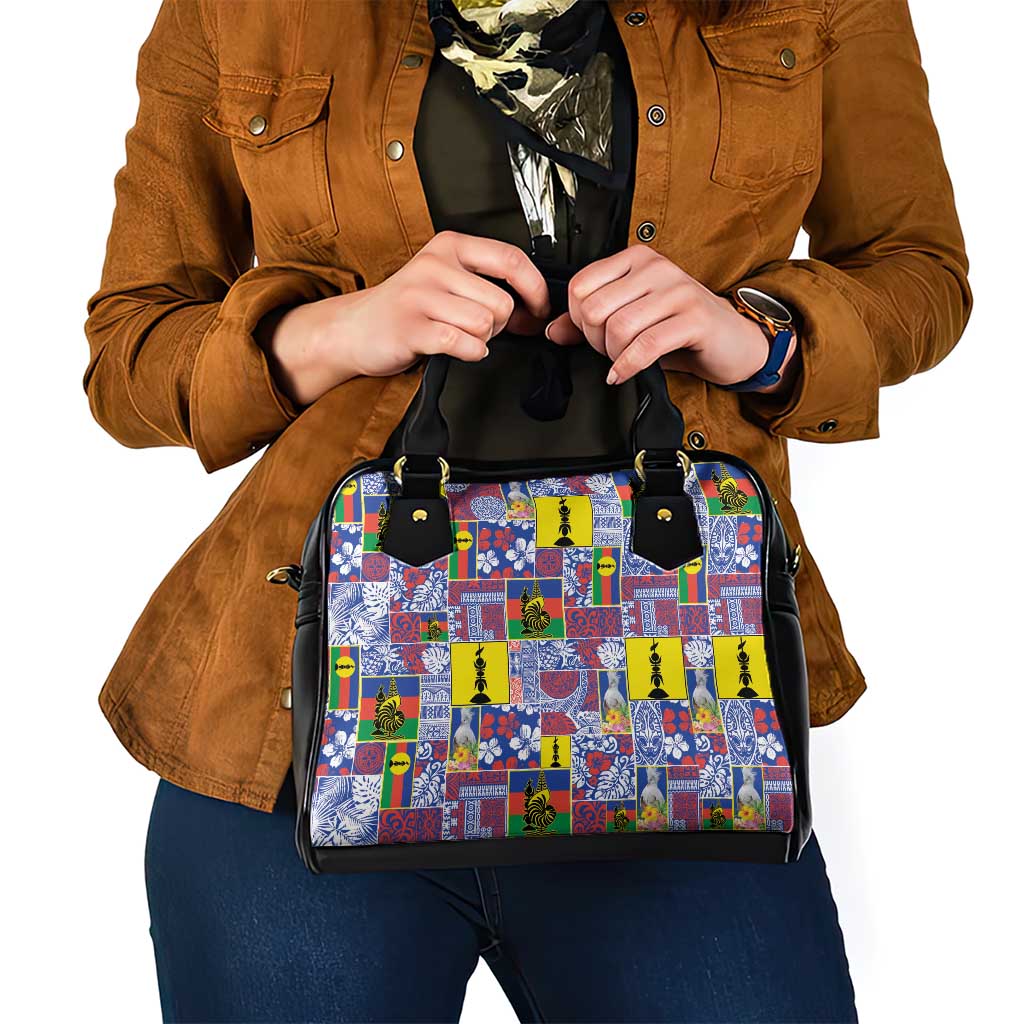 New Caledonia Joyeux Noel Shoulder Handbag Pacific Patchwork Xmas Vibes LT9 - Polynesian Pride