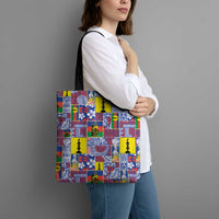 New Caledonia Joyeux Noel Tote Bag Pacific Patchwork Xmas Vibes LT9 - Polynesian Pride