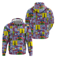 New Caledonia Joyeux Noel Zip Hoodie Pacific Patchwork Xmas Vibes LT9 - Polynesian Pride