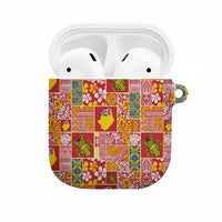 Niue Monuina e Kilisimasi AirPods Case Pacific Patchwork Xmas Vibes LT9 Yellow - Polynesian Pride
