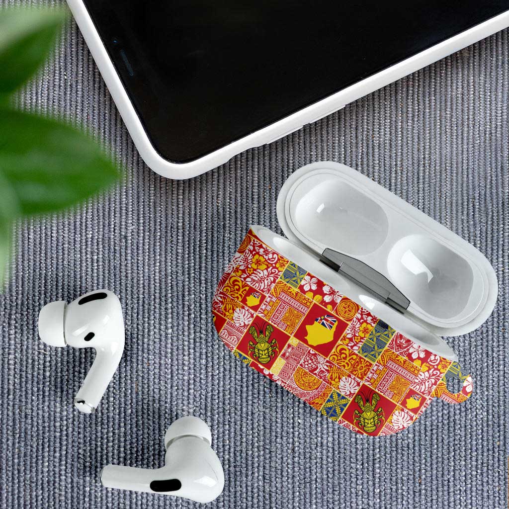 Niue Monuina e Kilisimasi AirPods Case Pacific Patchwork Xmas Vibes LT9 - Polynesian Pride