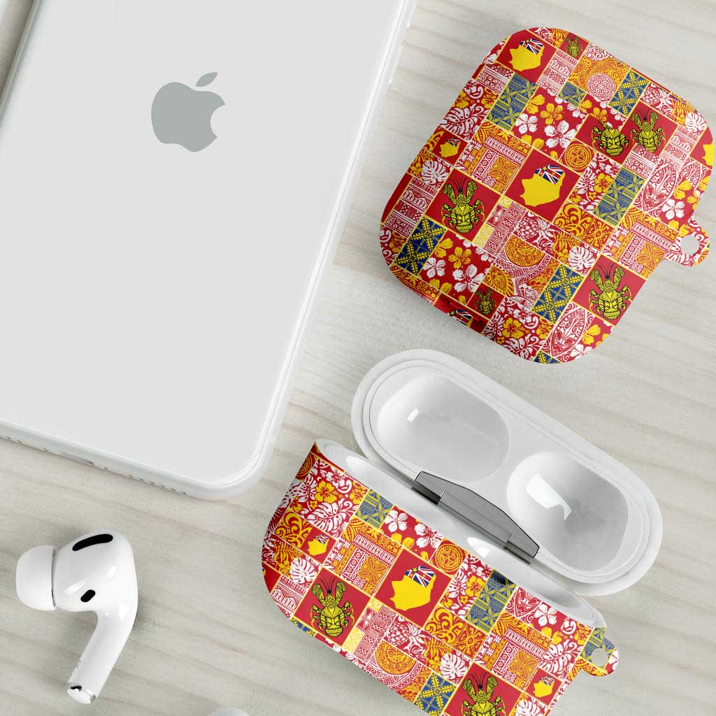 Niue Monuina e Kilisimasi AirPods Case Pacific Patchwork Xmas Vibes LT9 - Polynesian Pride