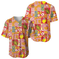 Niue Monuina e Kilisimasi Baseball Jersey Pacific Patchwork Xmas Vibes LT9 - Polynesian Pride