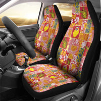 Niue Monuina e Kilisimasi Car Seat Cover Pacific Patchwork Xmas Vibes LT9 - Polynesian Pride