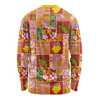 Niue Monuina e Kilisimasi Long Sleeve Shirt Pacific Patchwork Xmas Vibes LT9 - Polynesian Pride