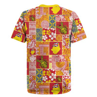 Niue Monuina e Kilisimasi Rugby Jersey Pacific Patchwork Xmas Vibes LT9 - Polynesian Pride
