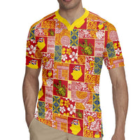Niue Monuina e Kilisimasi Rugby Jersey Pacific Patchwork Xmas Vibes LT9 - Polynesian Pride