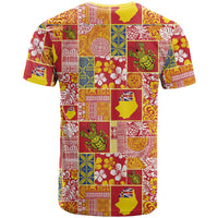 Niue Monuina e Kilisimasi T Shirt Pacific Patchwork Xmas Vibes LT9 - Polynesian Pride