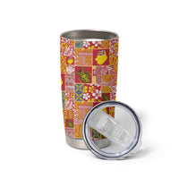 Niue Monuina e Kilisimasi Tumbler Cup Pacific Patchwork Xmas Vibes LT9 - Polynesian Pride