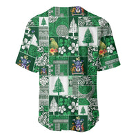 Norfolk Island Meri Krismas Baseball Jersey Pacific Patchwork Xmas Vibes LT9 - Polynesian Pride