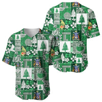 Norfolk Island Meri Krismas Baseball Jersey Pacific Patchwork Xmas Vibes LT9 - Polynesian Pride