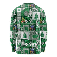 Norfolk Island Meri Krismas Long Sleeve Shirt Pacific Patchwork Xmas Vibes LT9 - Polynesian Pride